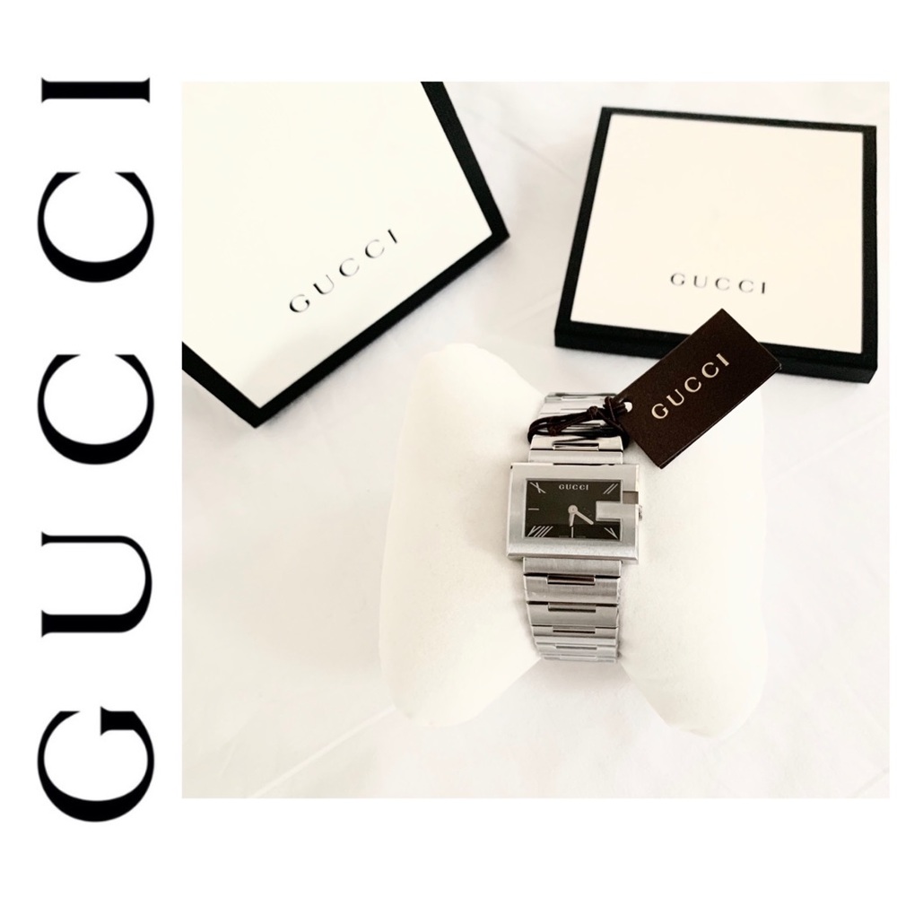 SOLD ‼️NWT authentic GUCCI square G Silver watch - Picture 1 of 8